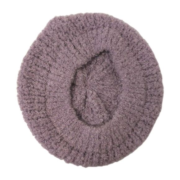 Cintelli e Galluzzo Purple Chic Wool Blend Fleece Beret Hat O/S Made In Italy - Picture 5 of 7